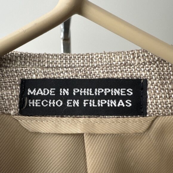 Mens Blazer 40R Tan Silk Tweed Towncraft Sport Coat Jacket Business Casual Light - Picture 9 of 13